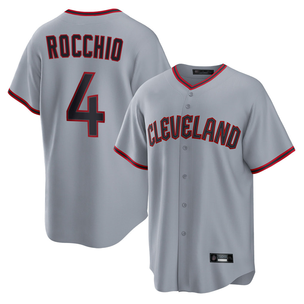 tocy C.Guardians #4 Brayan Rocchio Player Gray Home Game Stitched Jerseys
