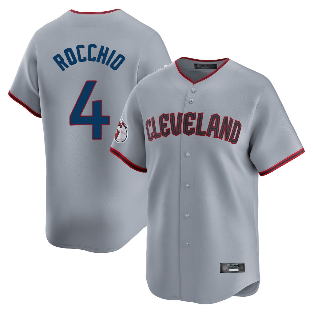 tocy C.Guardians #4 Brayan Rocchio Player Gray Road Limited Home Game Stitched Jerseys