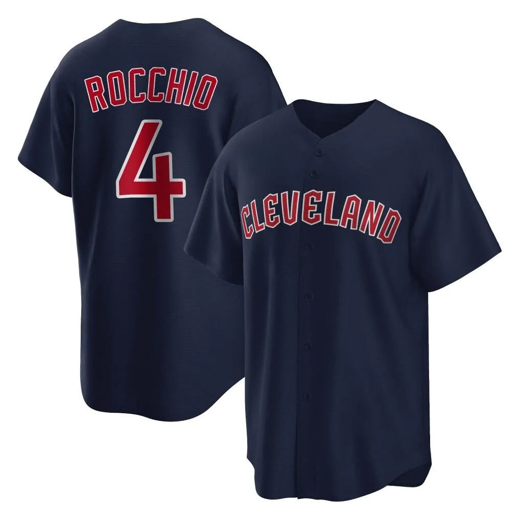 tocy C.Guardians #4 Brayan Rocchio Player Navy Game Home Stitched Jerseys