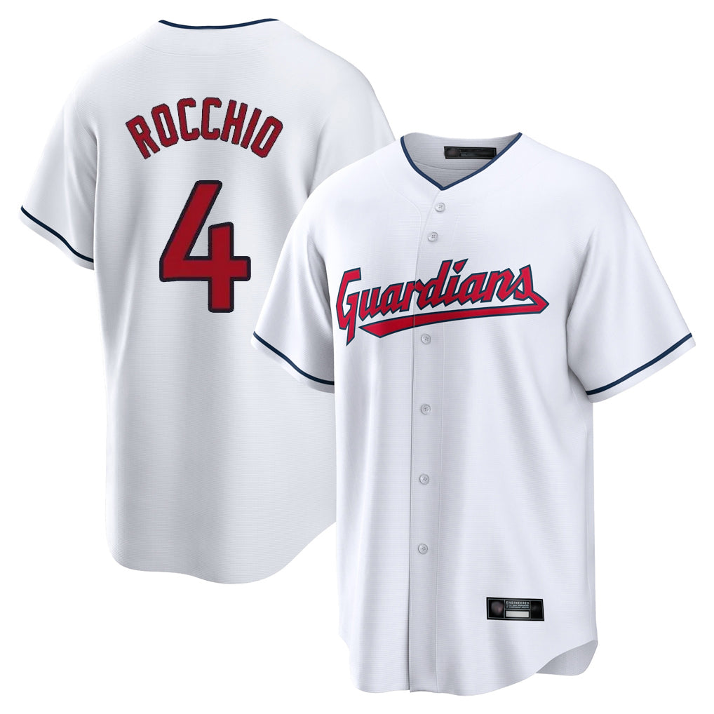 tocy C.Guardians #4 Brayan Rocchio Player White Home Game Stitched Jerseys