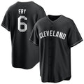 tocy C.Guardians #6 David Fry Player Black Home Game Stitched Jerseys