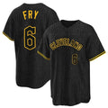tocy C.Guardians #6 David Fry Player Black Snake Skin City Home Game Stitched Jerseys