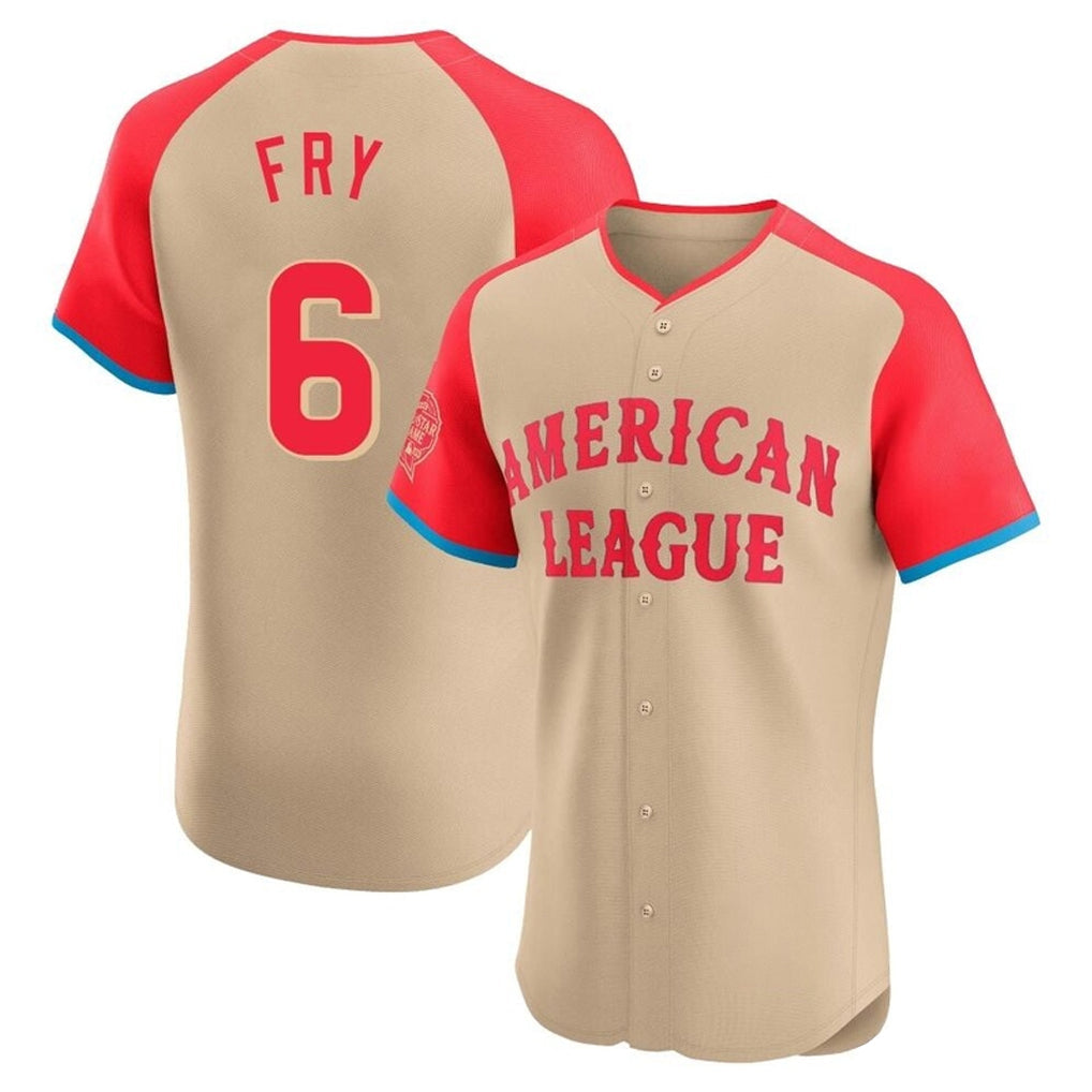 tocy C.Guardians #6 David Fry Player Cream American League All-Star Limited Elite Home Stitched Jerseys