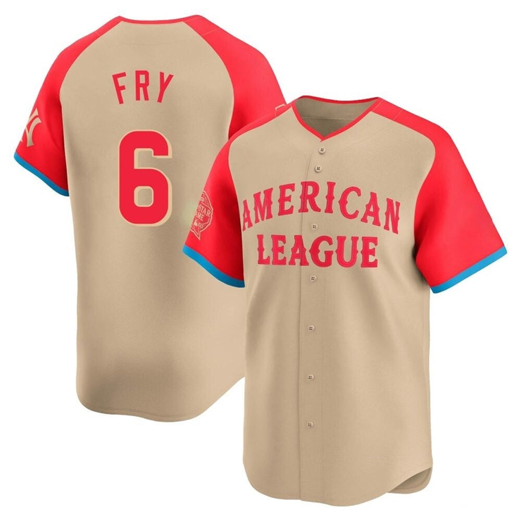 tocy C.Guardians #6 David Fry Player Cream American League All-Star Limited Home Stitched Jerseys