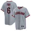 tocy C.Guardians #6 David Fry Player Gray Home Game Stitched Jerseys