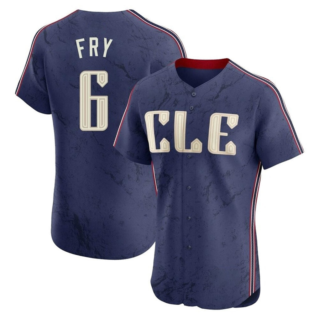 tocy C.Guardians #6 David Fry Player Navy City Connect Limited Elite Home Stitched Jerseys