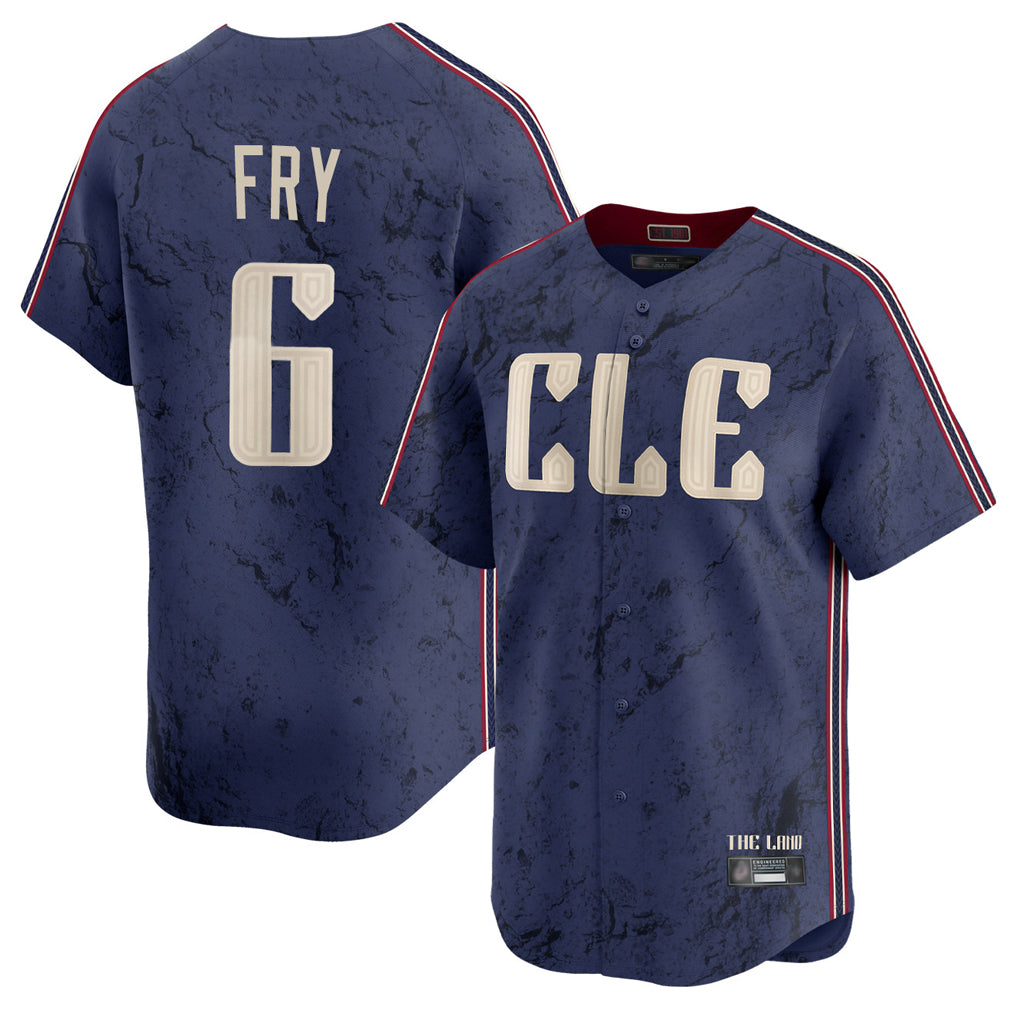 tocy C.Guardians #6 David Fry Player Navy City Connect Limited Home Stitched Jerseys