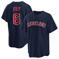 tocy C.Guardians #6 David Fry Player Navy Game Home Stitched Jerseys