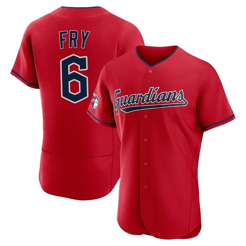 tocy C.Guardians #6 David Fry Player Red Limited Elite Home Stitched Jerseys