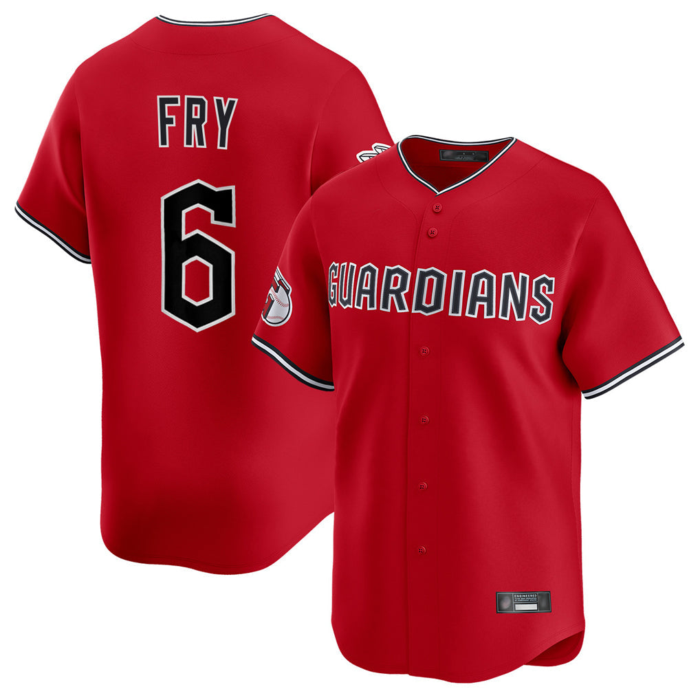 tocy C.Guardians #6 David Fry Player Red Limited Home Stitched Jerseys