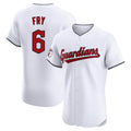 tocy C.Guardians #6 David Fry Player White Limited Elite Home Stitched Jerseys