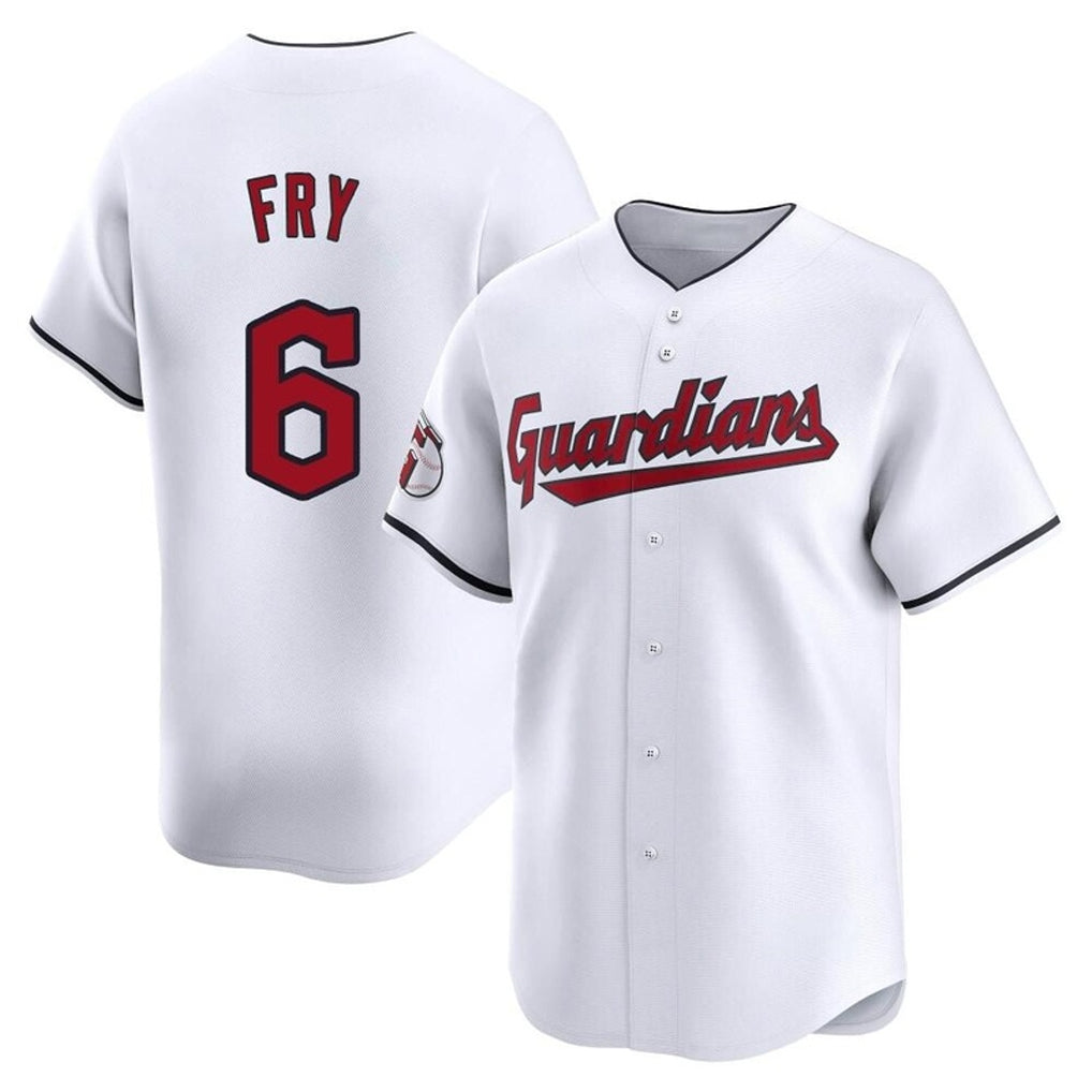 tocy C.Guardians #6 David Fry Player White Limited Home Stitched Jerseys