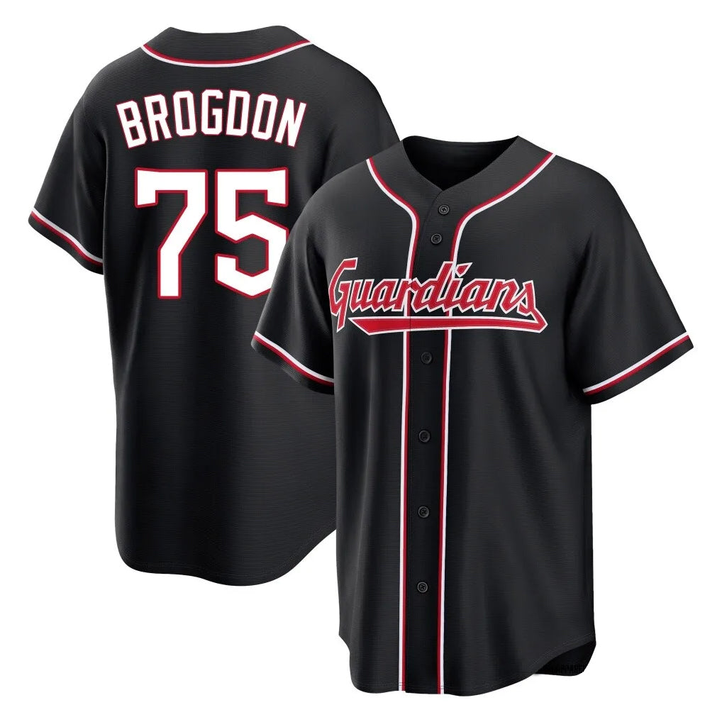 tocy C.Guardians #75 Connor Brogdon Player Black Fashion Out Home Game Stitched Jerseys