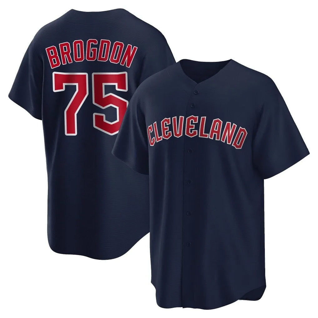 tocy C.Guardians #75 Connor Brogdon Player Navy Game Home Stitched Jerseys