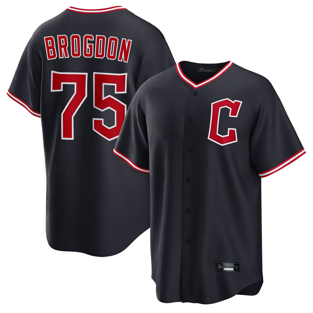tocy C.Guardians #75 Connor Brogdon Player Navy Home Game Stitched Jerseys