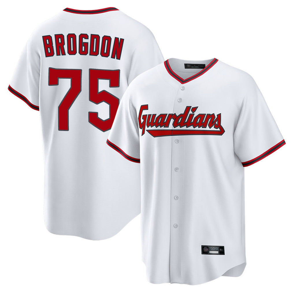 tocy C.Guardians #75 Connor Brogdon Player White Game Home Stitched Jerseys