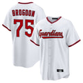 tocy C.Guardians #75 Connor Brogdon Player White Game Home Stitched Jerseys