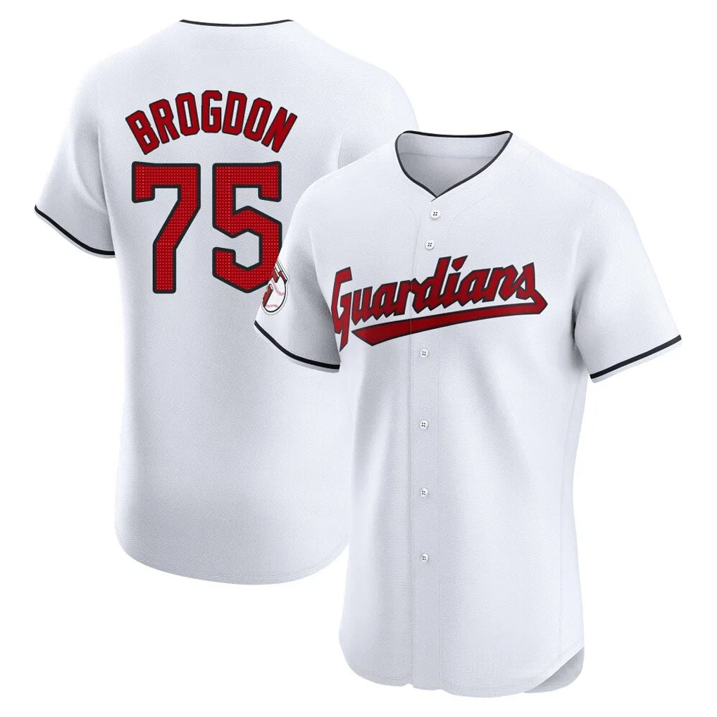tocy C.Guardians #75 Connor Brogdon Player White Limited Elite Home Stitched Jerseys