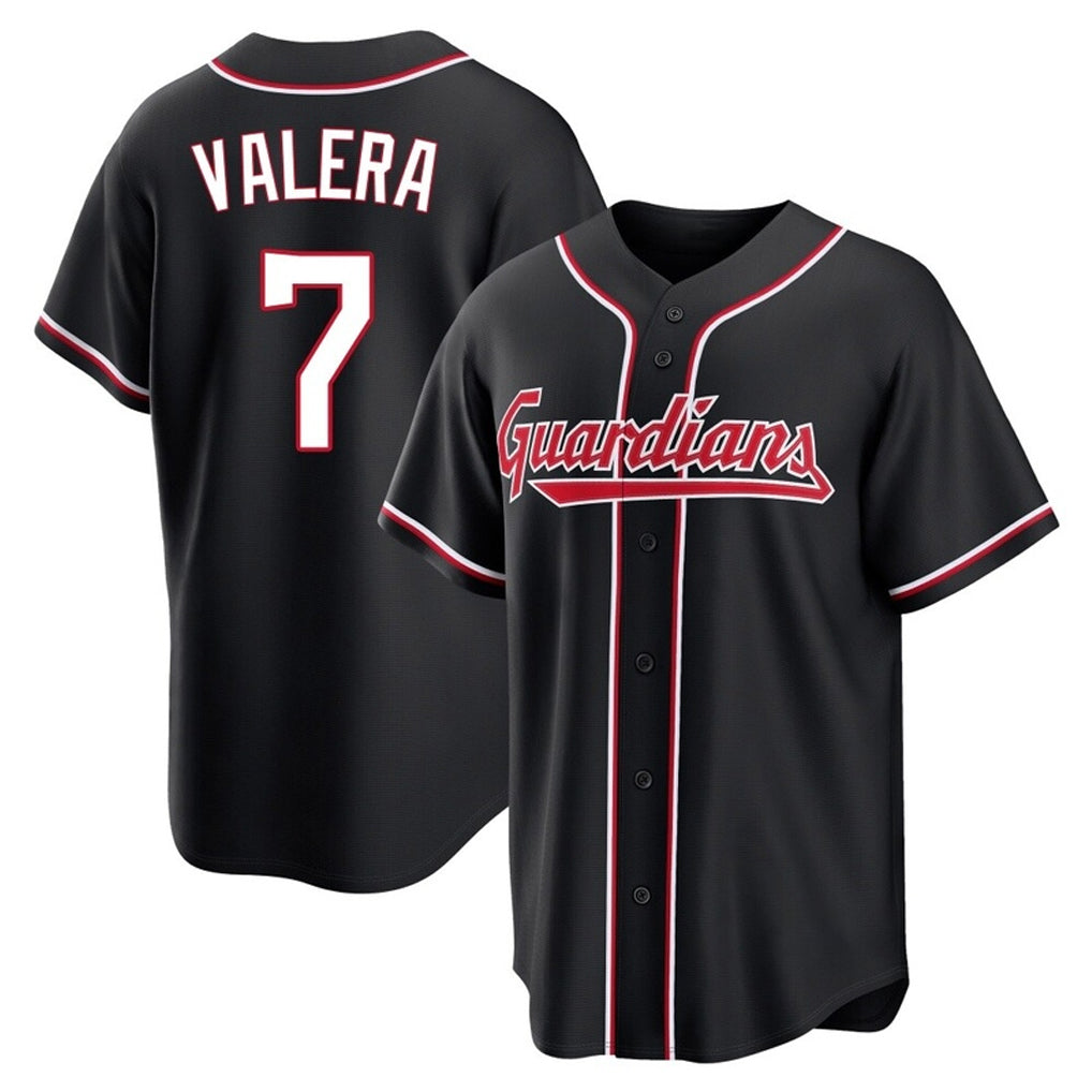 tocy C.Guardians #7 George Valera Player Black Fashion Out Home Game Stitched Jerseys