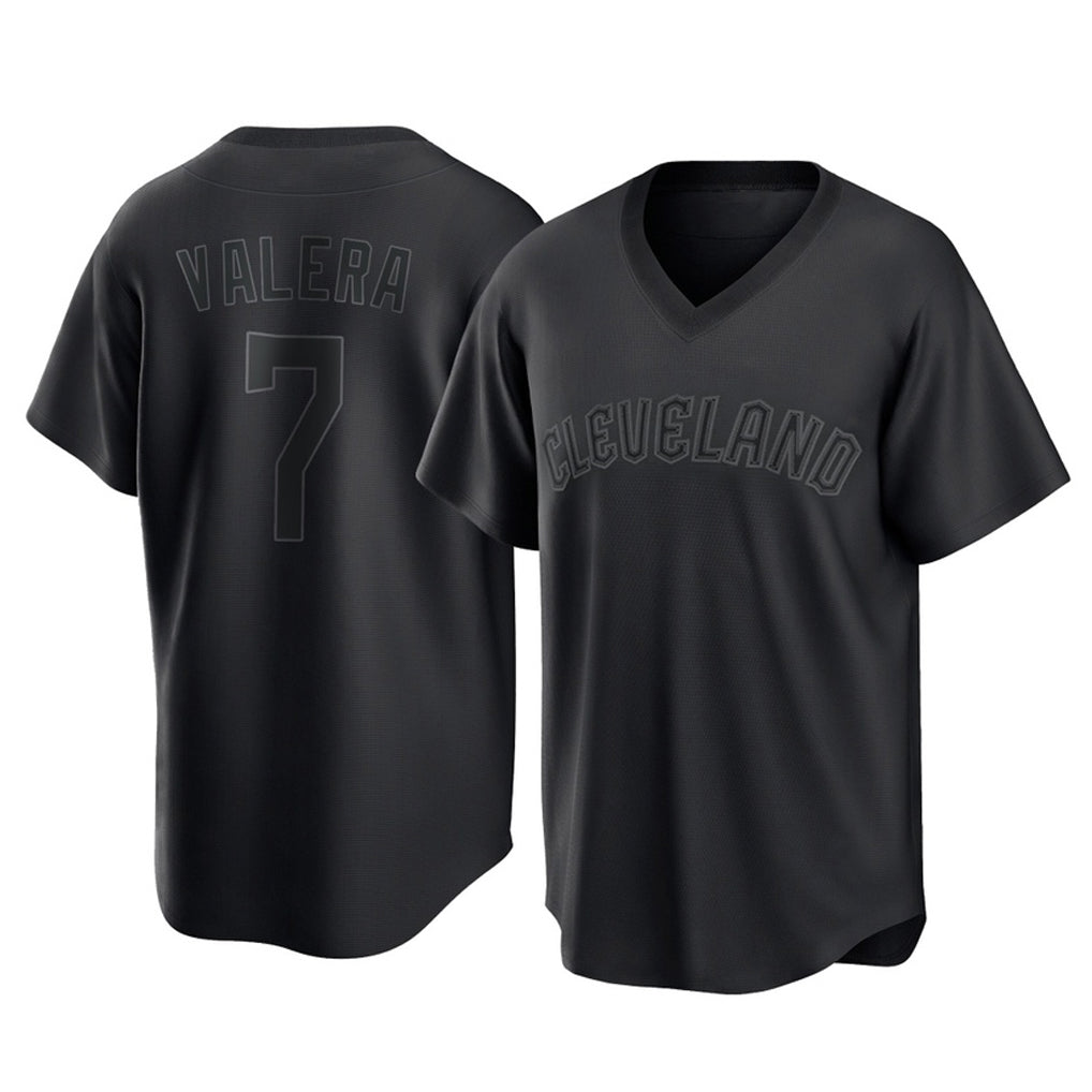 tocy C.Guardians #7 George Valera Player Black T-shirt Home Game Stitched Jerseys