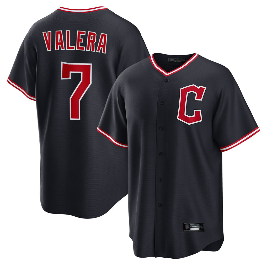 tocy C.Guardians #7 George Valera Player Navy Home Game Stitched Jerseys