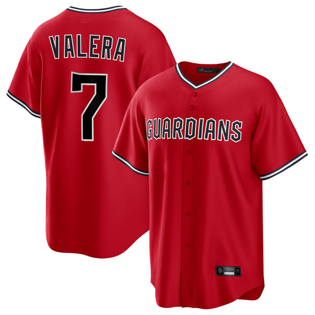 tocy C.Guardians #7 George Valera Player Red Home Game Stitched Jerseys