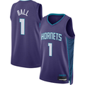 tocy C.Hornets #1 LaMelo Ball Jordan Brand Purple Swingman Jerseys - Statement Edition