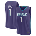 tocy C.Hornets #1 LaMelo Ball  Purple Fast Break Replica Player Jerseys - Statement Edition