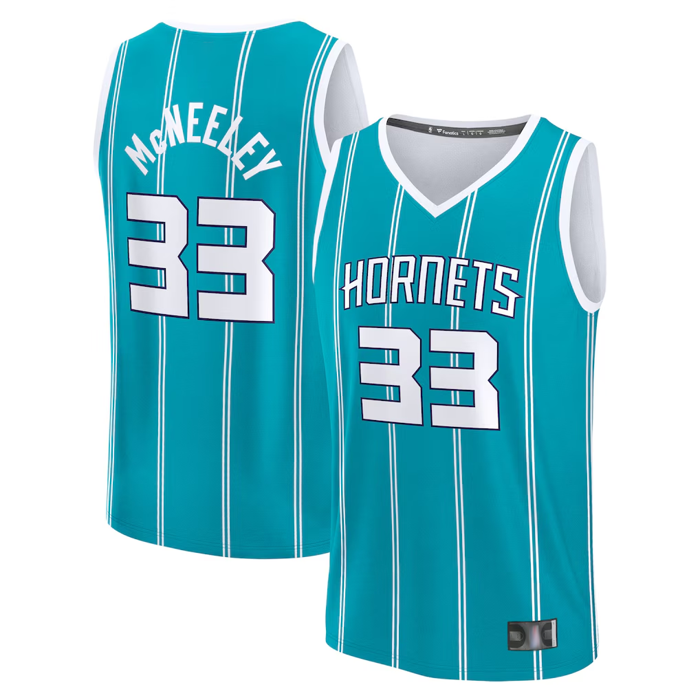 tocy C.Hornets #33 Liam McNeeley  Teal Fast Break Replica Jerseys - Icon Edition
