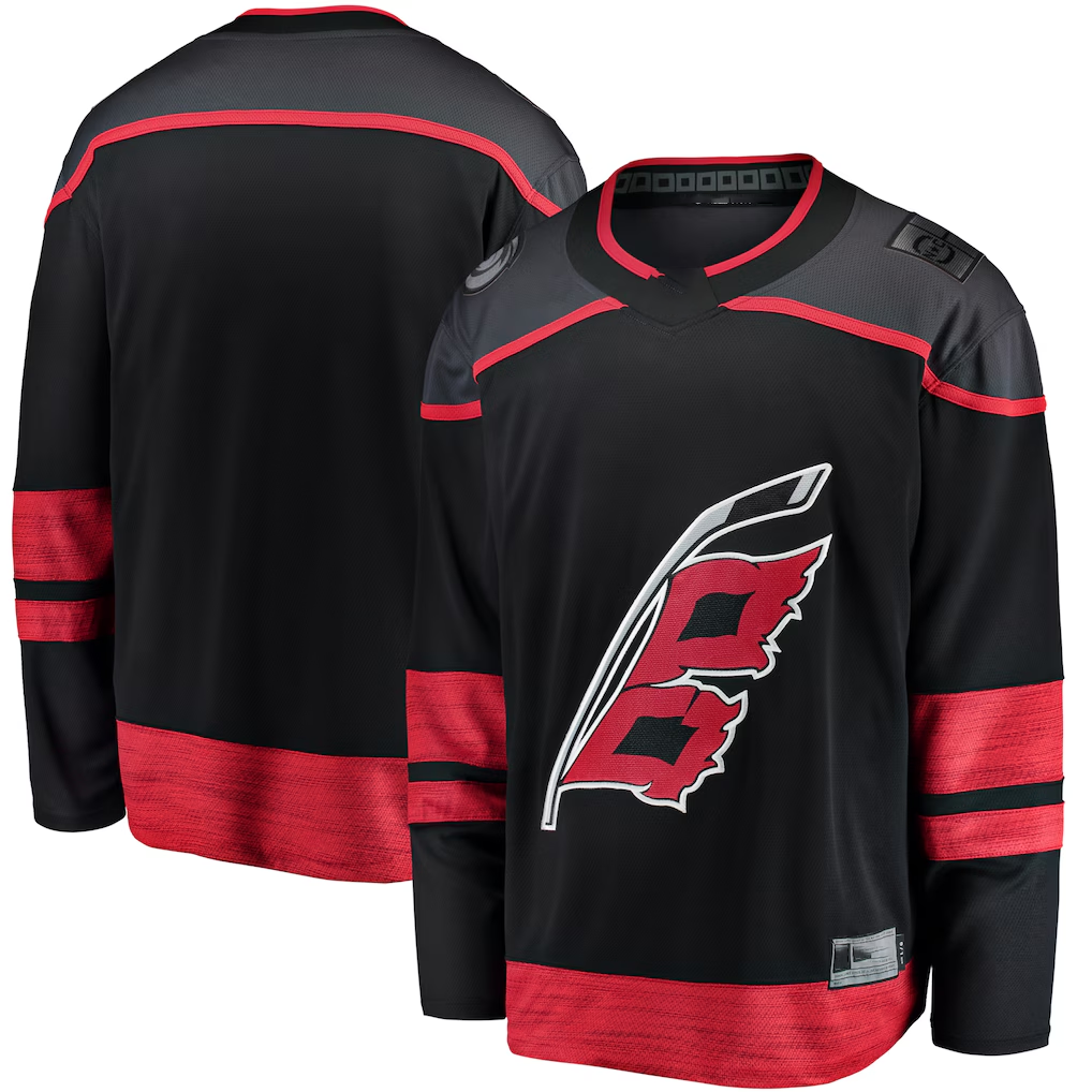 Tocy C.Hurricanes Black Home Breakaway Stitched Jerseys