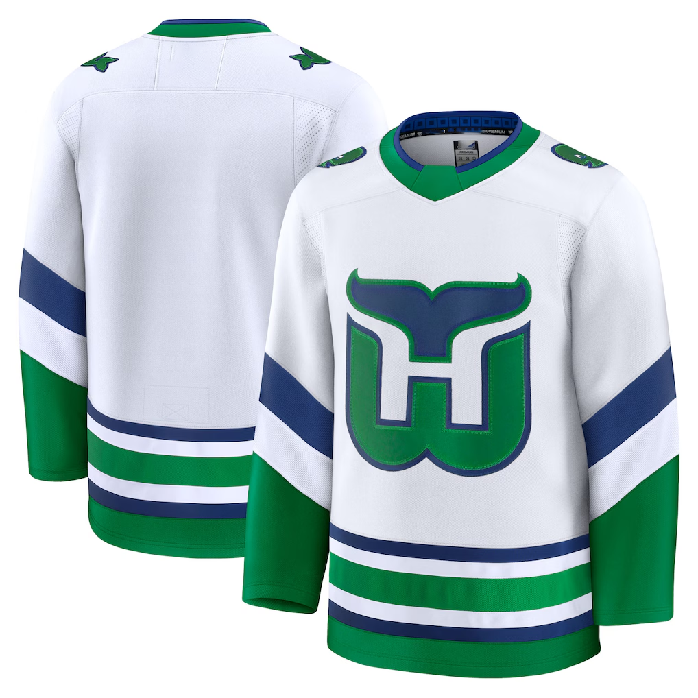 Tocy C.Hurricanes White Throwback Premium Stitched Jerseys