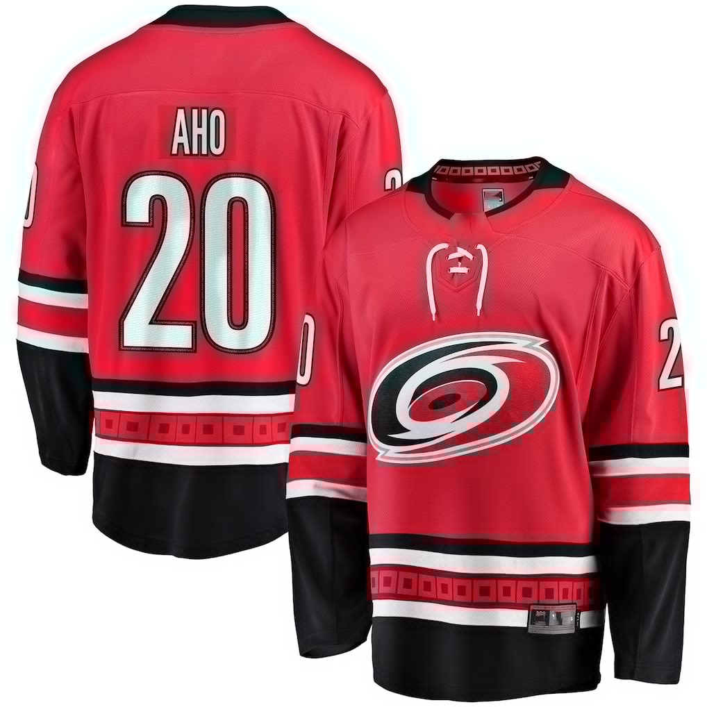 Tocy C.Hurricanes #20 Sebastian Aho Red Alternate Breakaway Player Stitched Jerseys