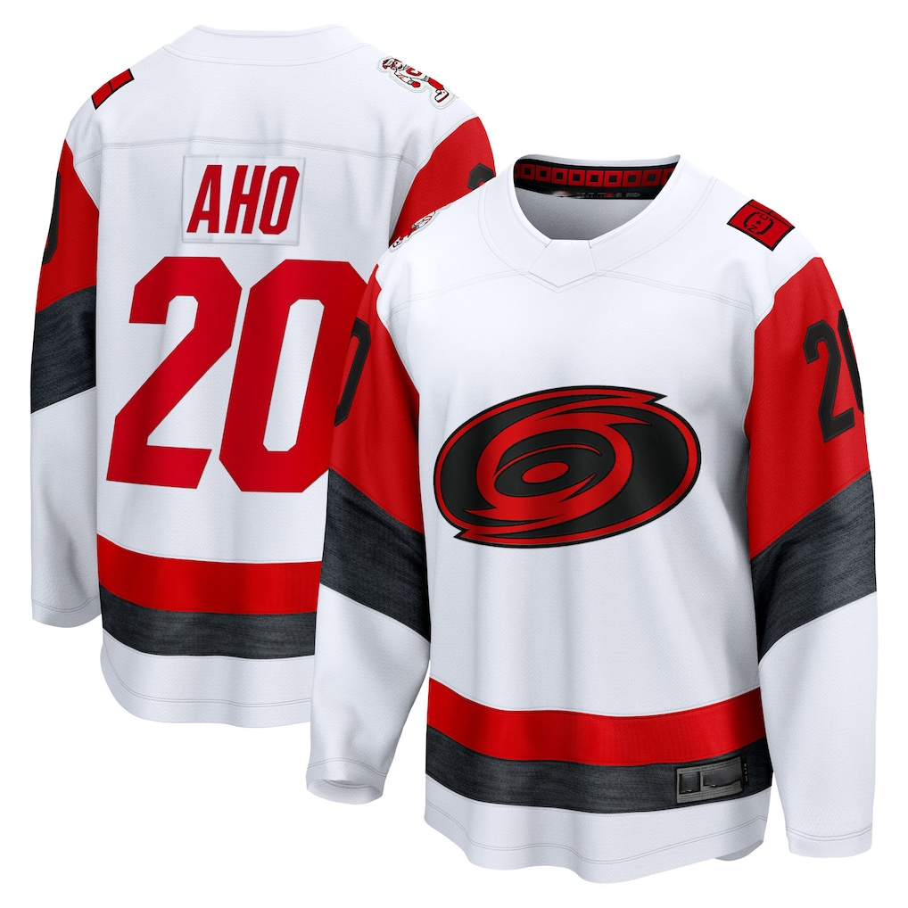 Tocy C.Hurricanes #20 Sebastian Aho White Away Breakaway Stitched Jerseys