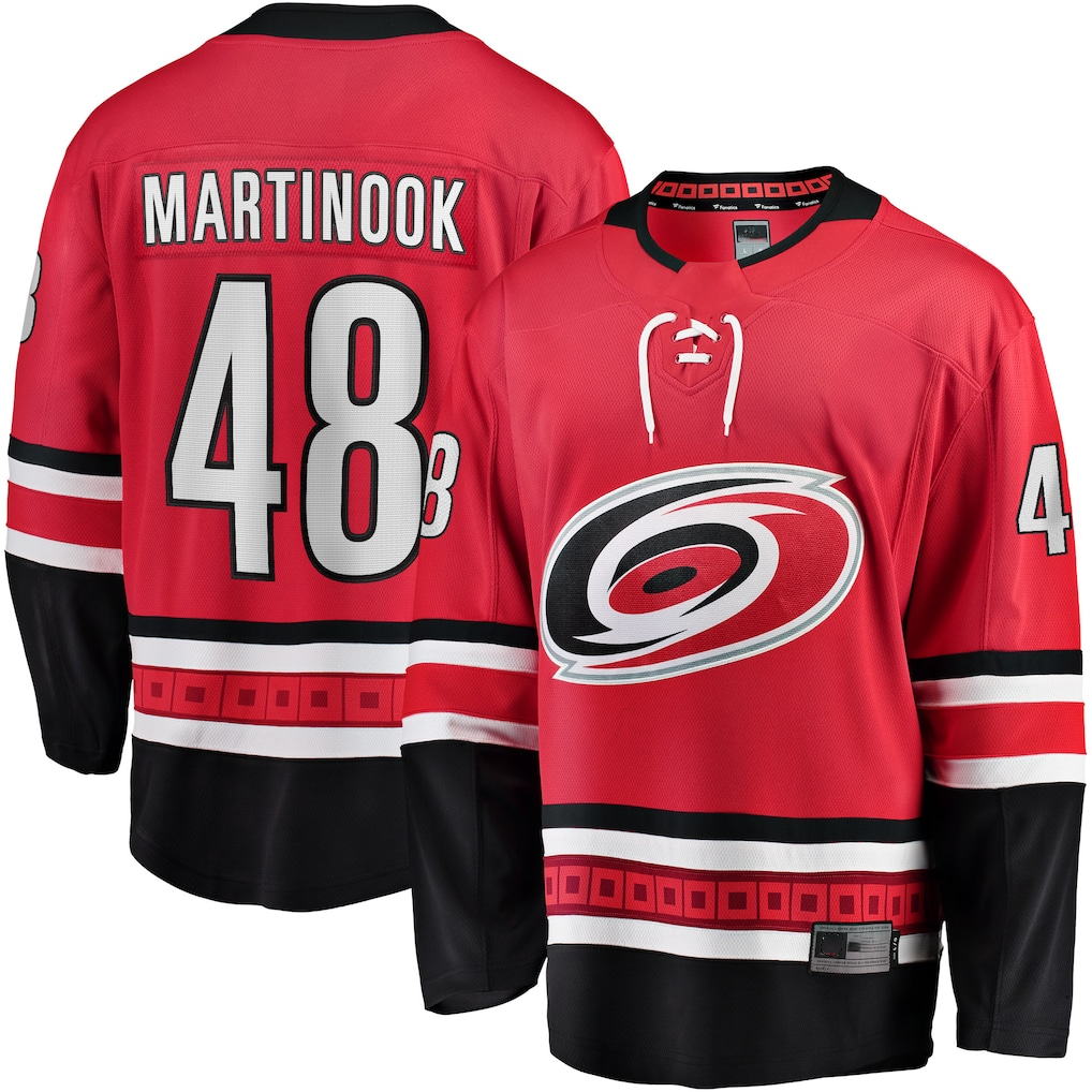 Tocy C.Hurricanes #48 Jordan Martinook Red Alternate Breakaway Player Stitched Jerseys