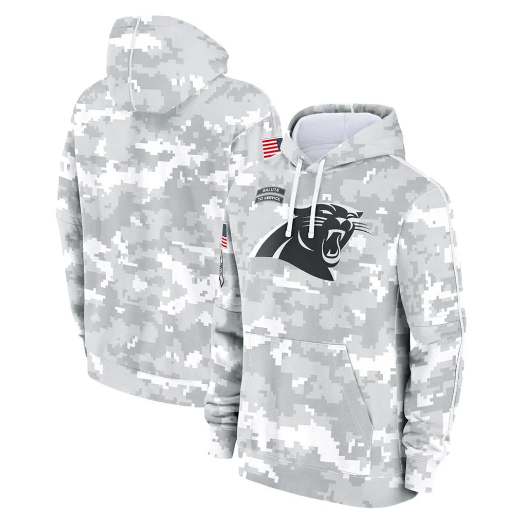 tocy C.Panthers Arctic Camo Salute to Service Pullover Hoodies Limited Game Blank Player Stitched Jerseys