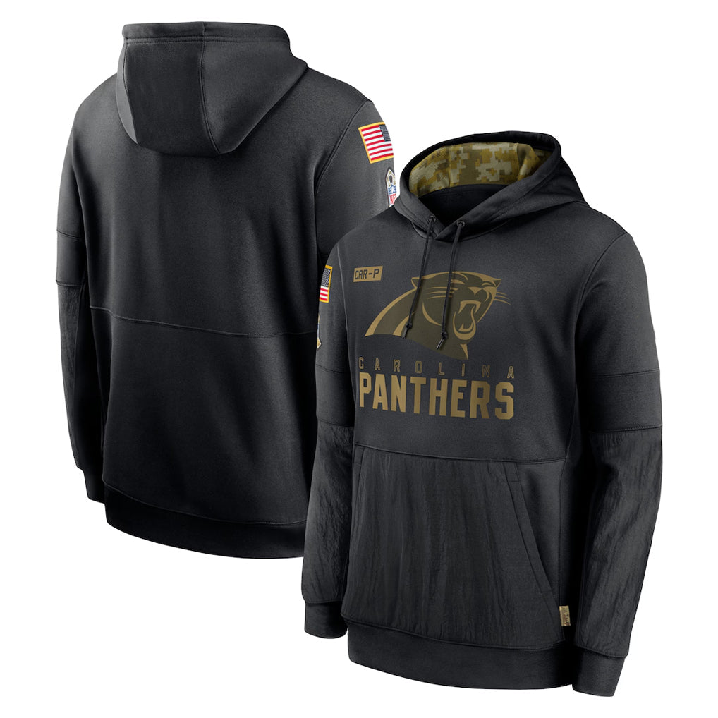 tocy C.Panthers Black Salute to Service Pullover Hoodies Limited Game Blank Player Stitched Jerseys