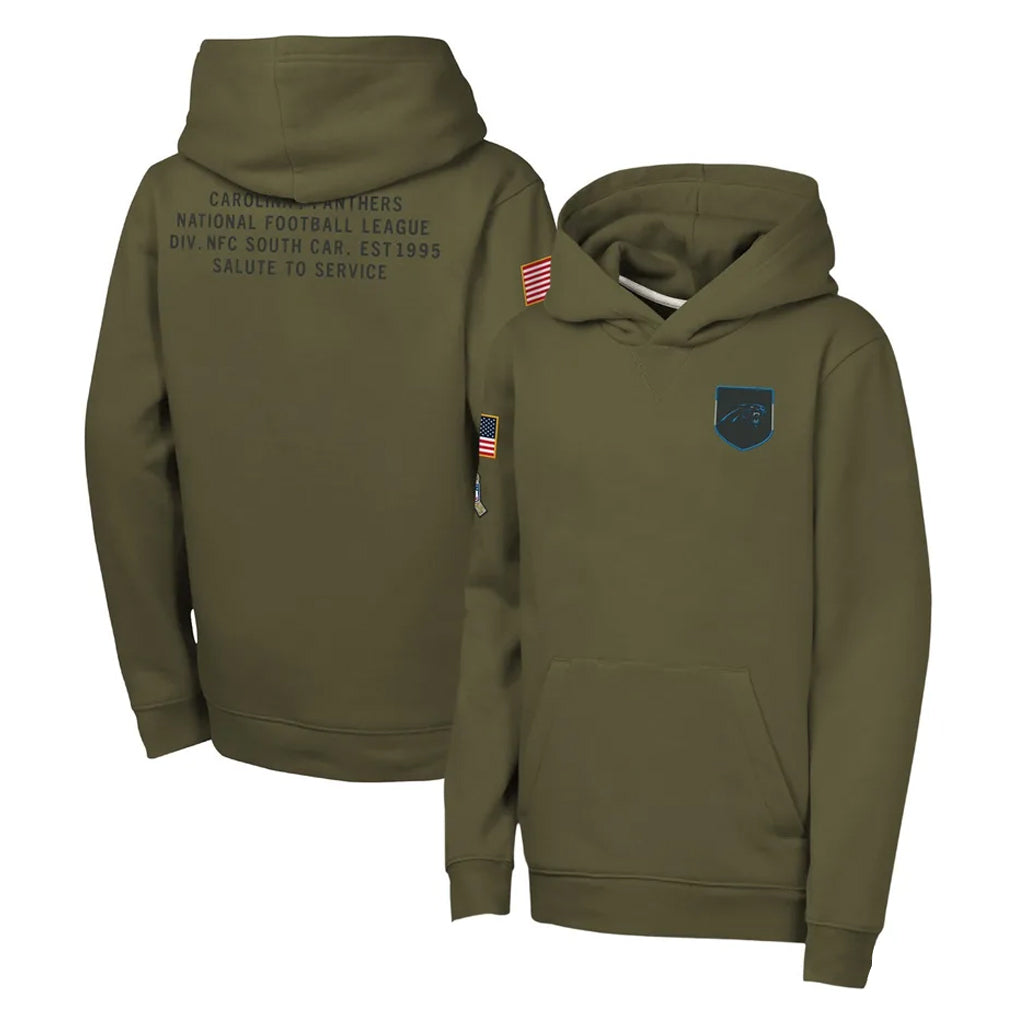 tocy C.Panthers Olive Salute to Service Hoodies Game Blank Player Stitched Jerseys