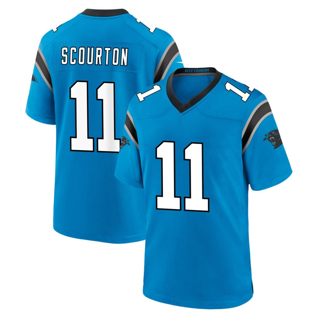 tocy C.Panthers #11 Nic Scourton Player Blue Home Game Stitched Jerseys