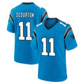 tocy C.Panthers #11 Nic Scourton Player Blue Home Game Stitched Jerseys
