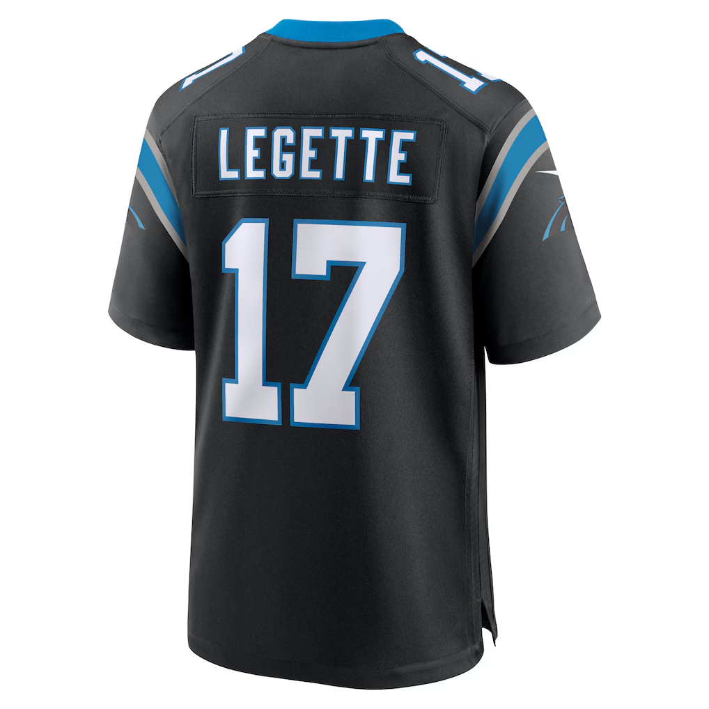 tocy C.Panthers #17 Xavier Legette Black Team Game Player Stitched Jerseys