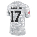 tocy C.Panthers #17 Xavier Legette Player Arctic Camo Salute to Service Limited Game Stitched Jerseys
