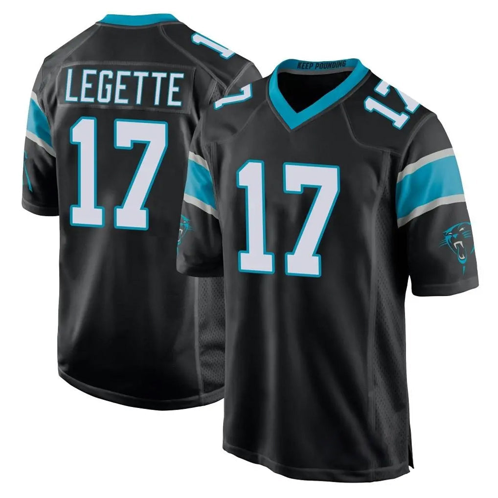 tocy C.Panthers #17 Xavier Legette Player Black Game Stitched Jerseys