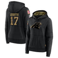 tocy C.Panthers #17 Xavier Legette Player Black Salute to Service HoodiesStitched  Jerseys
