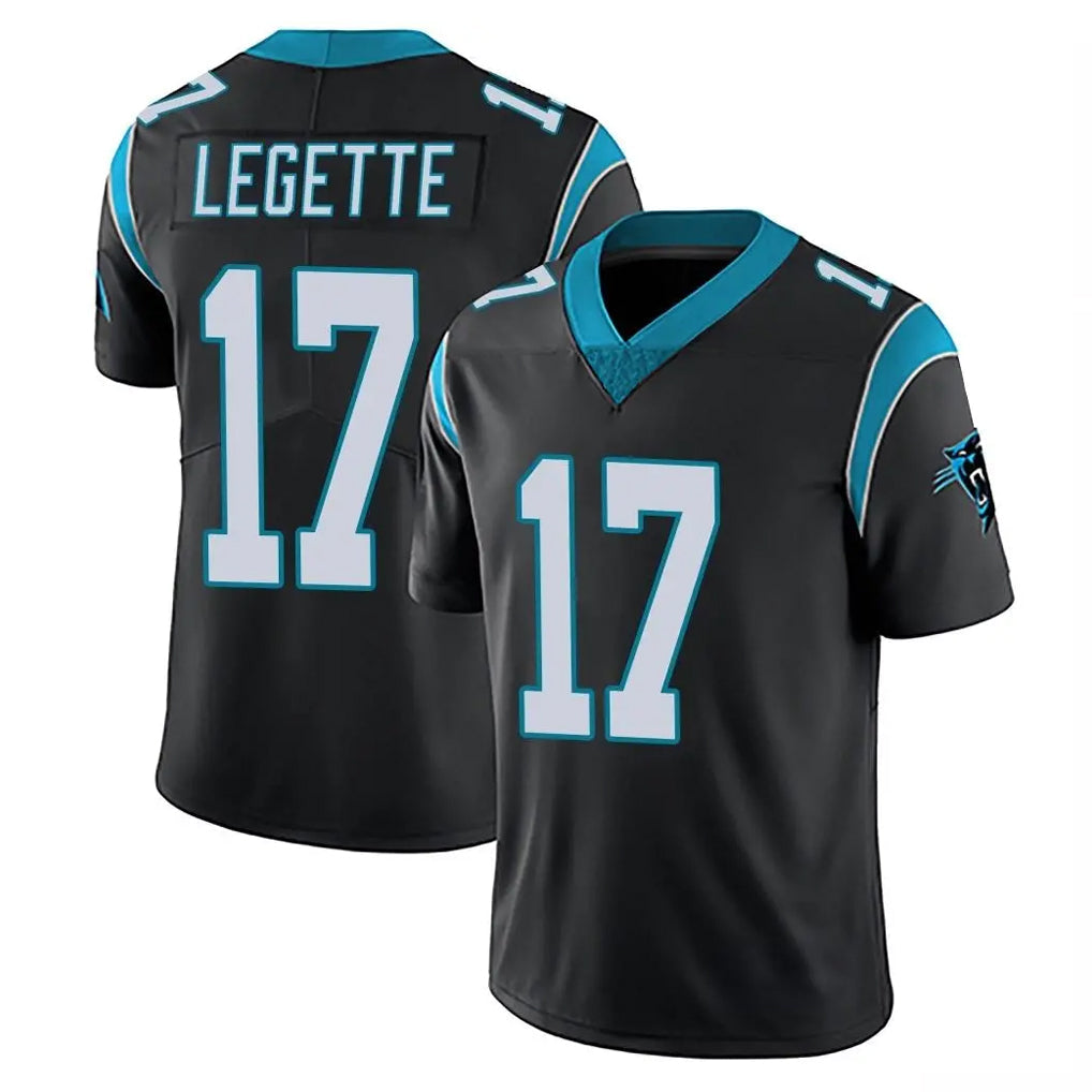 tocy C.Panthers #17 Xavier Legette Player Black Vapor Untouchable Limited Game Stitched Jerseys