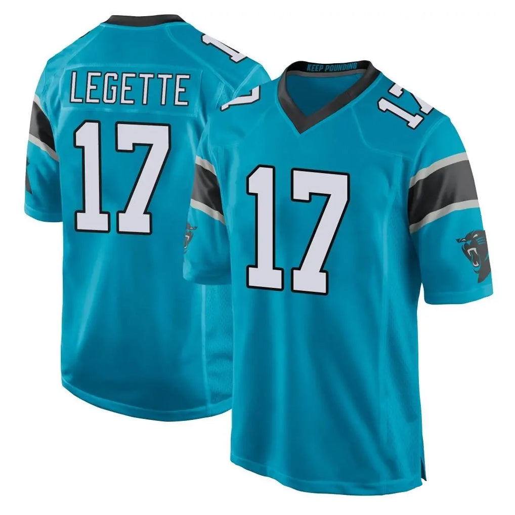 tocy C.Panthers #17 Xavier Legette Player Blue Game Stitched Jerseys