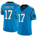 tocy C.Panthers #17 Xavier Legette Player Blue Vapor F.U.S.E. Limited Stitched Jerseys