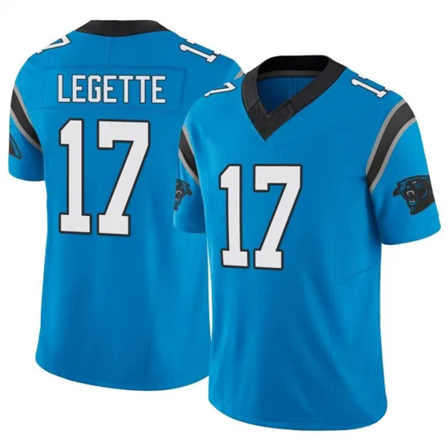 tocy C.Panthers #17 Xavier Legette Player Blue Vapor F.U.S.E. Limited Stitched Jerseys