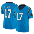 tocy C.Panthers #17 Xavier Legette Player Blue Vapor F.U.S.E. Limited Home Game Stitched Jerseys