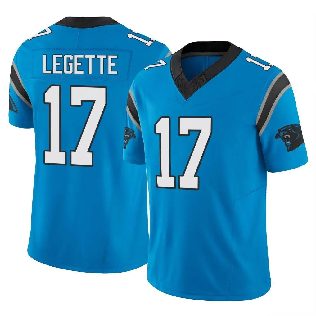 tocy C.Panthers #17 Xavier Legette Player Blue Vapor F.U.S.E. Limited Home Game Stitched Jerseys