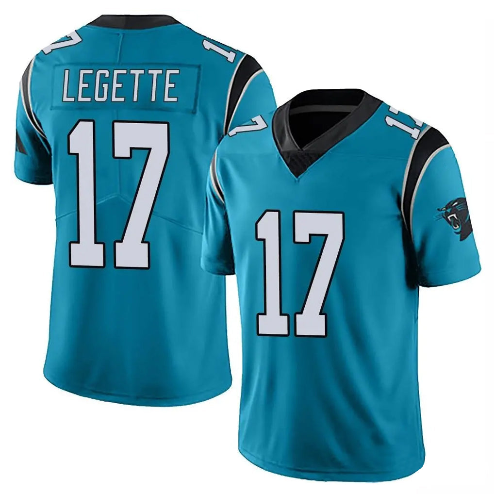 tocy C.Panthers #17 Xavier Legette Player Blue Vapor Untouchable Limited Game Stitched Jerseys